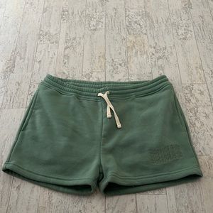 Green sweat shorts